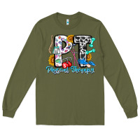 Army Green pt therapy Long Sleeve Tee - CowhideDigitalArt