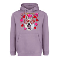 Lavender valentine's day  white shepherd Heavyweight Hoodie - RanaPortraitStore