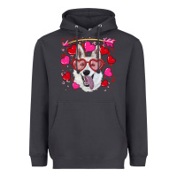 Smoke valentine's day  white shepherd Heavyweight Hoodie - RanaPortraitStore