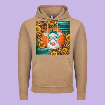Charolais Cow Vintage Hoodie Designed By Lillyallendesigns