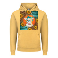 Vintage Mustard charolais cow Vintage Hoodie - LillyAllenDesigns