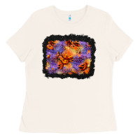 Bone halloween pumpkin and leopard background Ladies Tee - BundleAndBundleShop