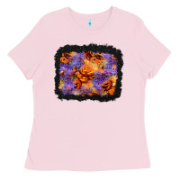 Bubblegum Pink halloween pumpkin and leopard background Ladies Tee - BundleAndBundleShop