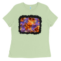 Matcha halloween pumpkin and leopard background Ladies Tee - BundleAndBundleShop