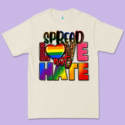 Spread Love Not Hate Premium Tee Designed By Fadigitalartstudio