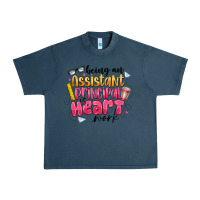 Midnight Navy Being an Assistant Principal is Heart Work Urban Heavy Tee - CowhideDigitalArt