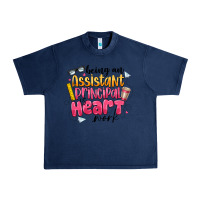 Navy Being an Assistant Principal is Heart Work Urban Heavy Tee - CowhideDigitalArt