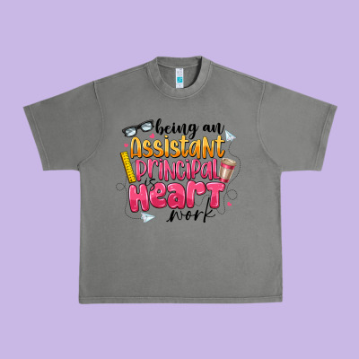 Being An Assistant Principal Is Heart Work Urban Heavy Tee Designed By Cowhidedigitalart