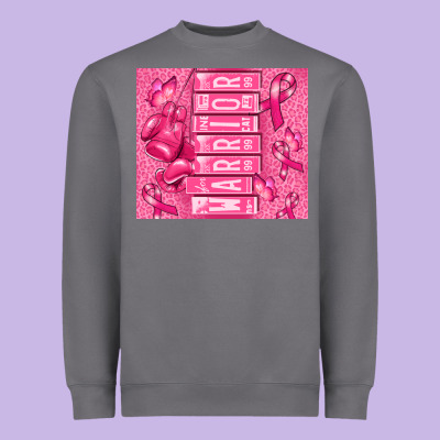 Warrior Breast Cancer Heavyweight Sweatshirt Designed By Ranaportraitstore