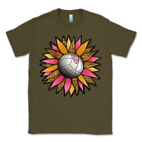 Army Green Volleyball Sunflower Classic Tee - Jasminsmagicworld