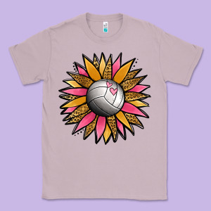 Volleyball Sunflower Classic Tee Designed By Jasminsmagicworld
