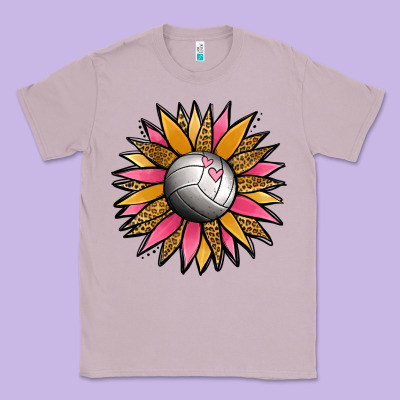Volleyball Sunflower Classic Tee Designed By Jasminsmagicworld