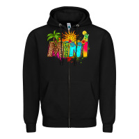 Black summer mini Zipper Hoodie - RanaPortraitStore