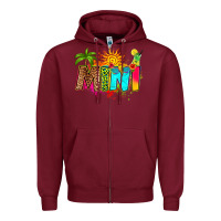 Burgundy summer mini Zipper Hoodie - RanaPortraitStore