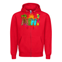 Red summer mini Zipper Hoodie - RanaPortraitStore