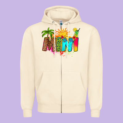 Summer Mini Zipper Hoodie Designed By Ranaportraitstore