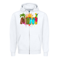 White summer mini Zipper Hoodie - RanaPortraitStore