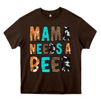 Chocolate Brown Mama Needs a Beer Heavy Core Tee - CowCowDesign