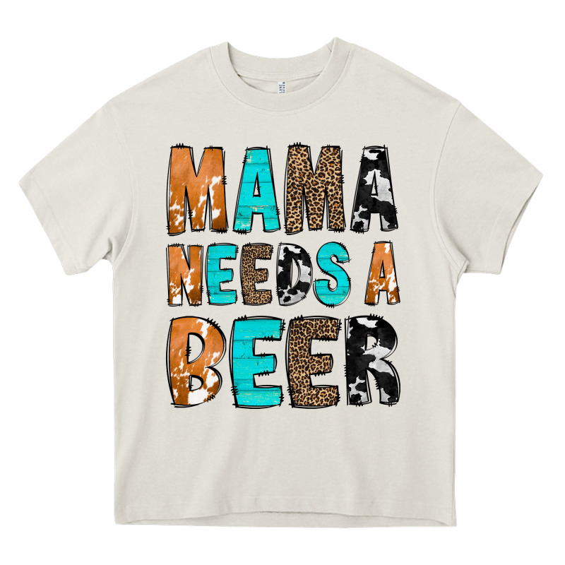 Mama Needs A Beer Heavy Core Tee by CowCowDesign | Teevron