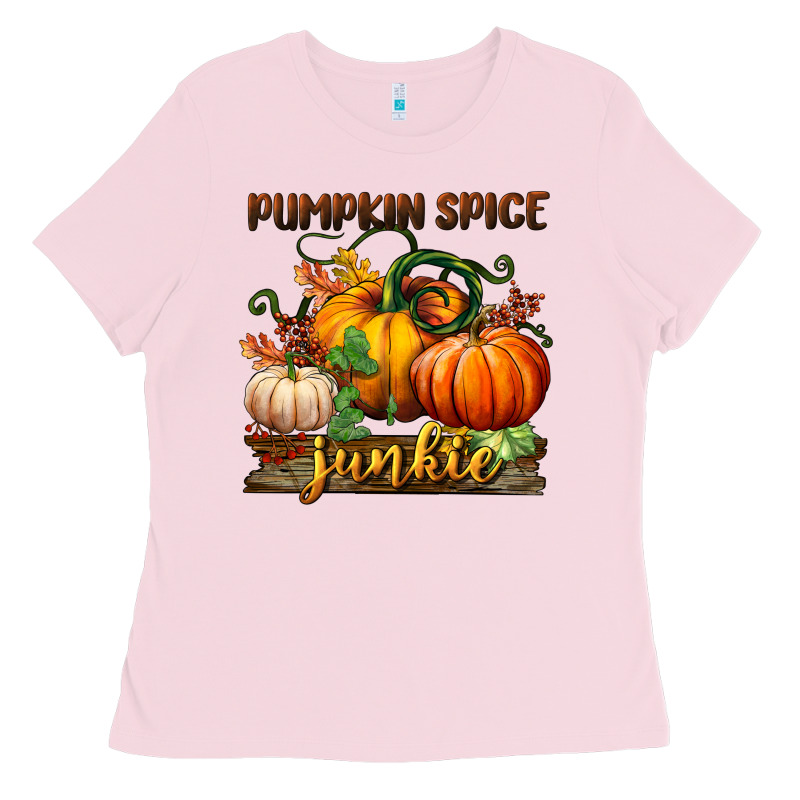 Pumpkin Spice Junkie Ladies Tee by BundleAndBundleShop | Teevron