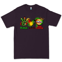 Plum Peace love Juneteenth Premium Tee - FaDigitalArtStudio