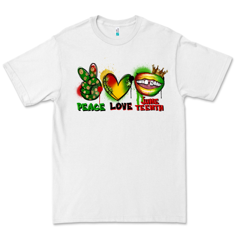 Peace Love Juneteenth Premium Tee by FaDigitalArtStudio | Teevron