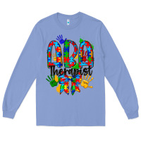 Colony Blue aba therapist Long Sleeve Tee - CowhideDigitalArt