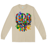 Mushroom aba therapist Long Sleeve Tee - CowhideDigitalArt