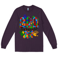 Plum aba therapist Long Sleeve Tee - CowhideDigitalArt