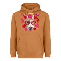 Meerkat Valentine's day  bull terrier Heavyweight Hoodie - RanaPortraitStore