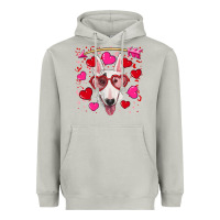 Moon Dust Valentine's day  bull terrier Heavyweight Hoodie - RanaPortraitStore