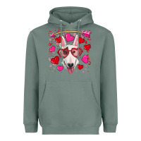 Sage Valentine's day  bull terrier Heavyweight Hoodie - RanaPortraitStore