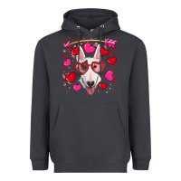 Smoke Valentine's day  bull terrier Heavyweight Hoodie - RanaPortraitStore