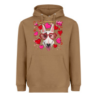 Toasted Coconut Valentine's day  bull terrier Heavyweight Hoodie - RanaPortraitStore