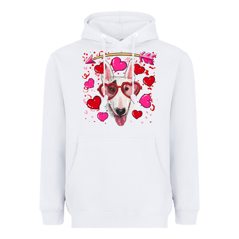 Valentine's Day  Bull Terrier Heavyweight Hoodie by RanaPortraitStore | Teevron