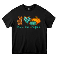 Black peace love pumpkins Heavy Core Tee - Jasminsmagicworld