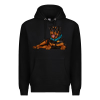 Black rottweiler Premium Hoodie - Artiststas