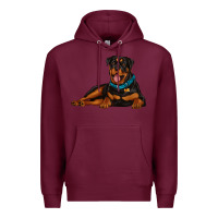 Burgundy rottweiler Premium Hoodie - Artiststas