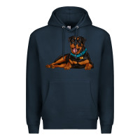 Navy rottweiler Premium Hoodie - Artiststas