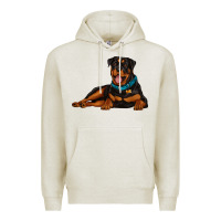 Oatmeal Heather rottweiler Premium Hoodie - Artiststas