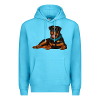 Ocean Blue rottweiler Premium Hoodie - Artiststas