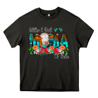 Asphalt Glitter Dirt Mama Of Both Cow Flowers Heavy Core Tee - CowCowDesign