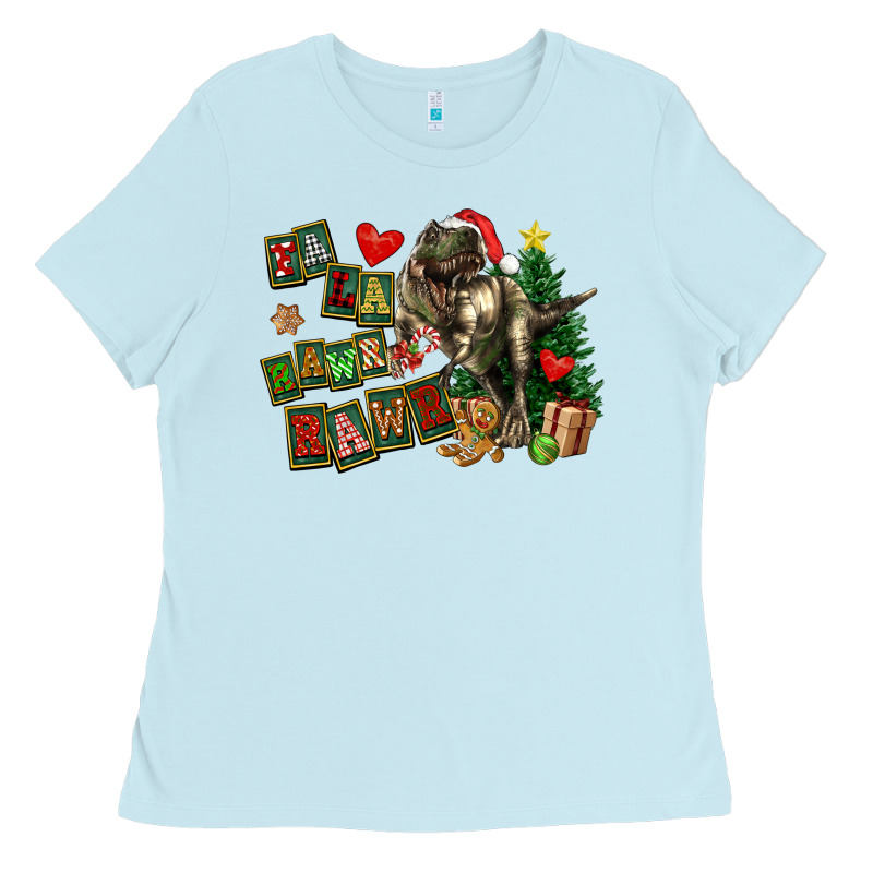 Fa La La Trex Christmas Ladies Tee by FaDigitalArtStudio | Teevron