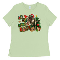 Matcha Fa La La Trex Christmas Ladies Tee - FaDigitalArtStudio
