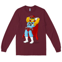 Burgundy The Simpsons duff beer Long Sleeve Tee - artisFamous