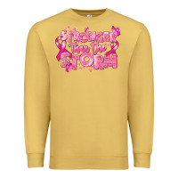 Antique Gold stronger than the storm breast cancer Premium Sweatshirt - RanaPortraitStore
