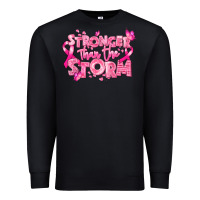 Black stronger than the storm breast cancer Premium Sweatshirt - RanaPortraitStore