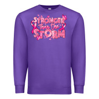 Purple stronger than the storm breast cancer Premium Sweatshirt - RanaPortraitStore