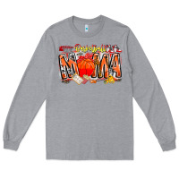 Heather Grey basketball mama Long Sleeve Tee - CowhideDigitalArt