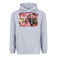 Heather Grey Valentine's day barn and black angus with charolais Heavyweight Hoodie - RanaPortraitStore